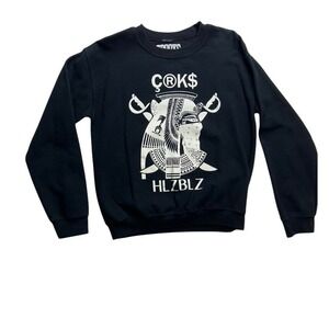 Crooks & Castles HLZBLZ Black Graphic Sweatshirt Crewneck‎ Size Small